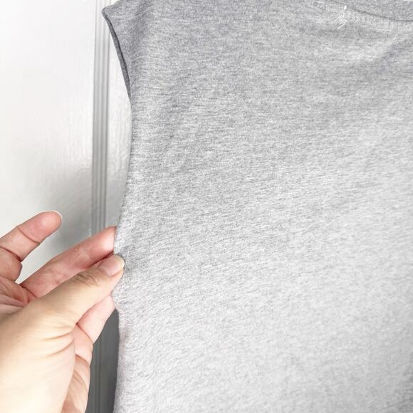 Zara HARVARD Spellout College University Muscle Tank Gray Size 8 Cut Off Style - Picture 7 of 8